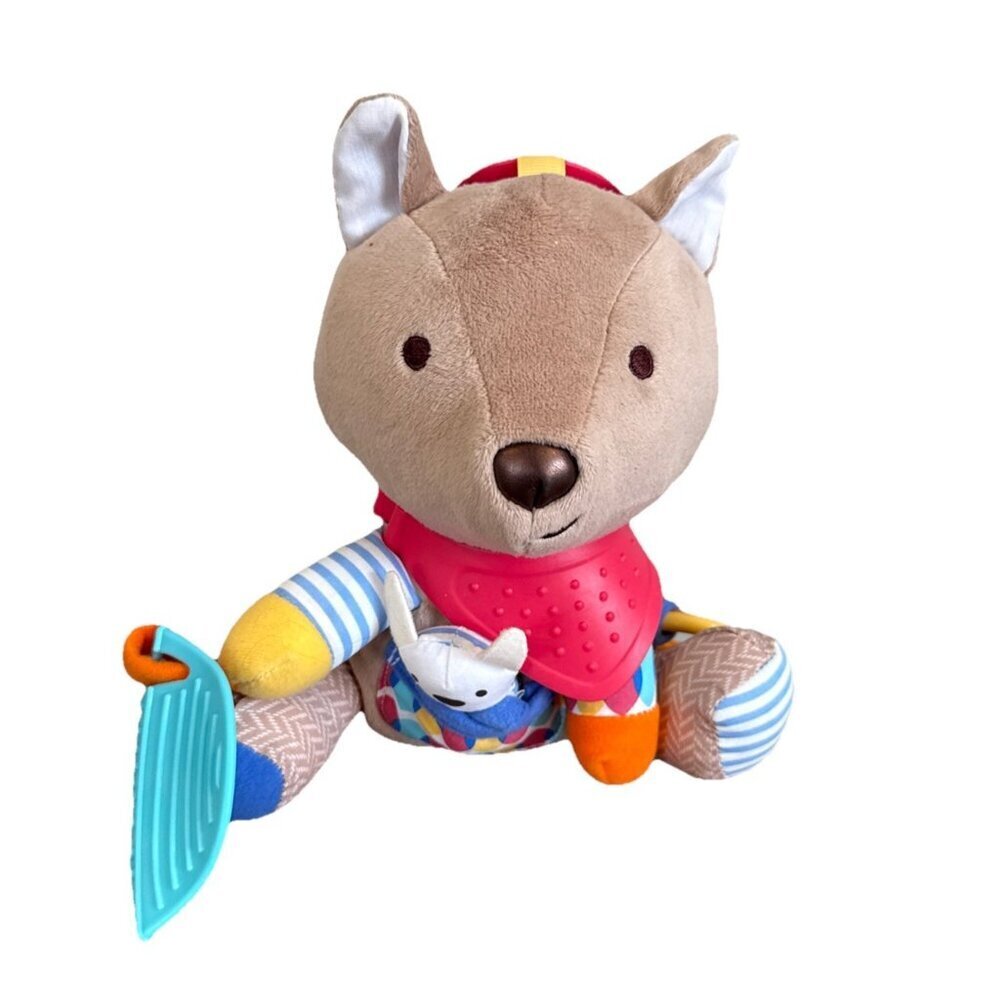 Skip Hop teething bandana buddies activity toy Kangaroo Sensory Crinkle Hanging